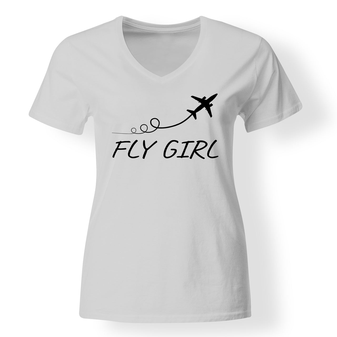 Just Fly It & Fly Girl Designed V-Neck T-Shirts