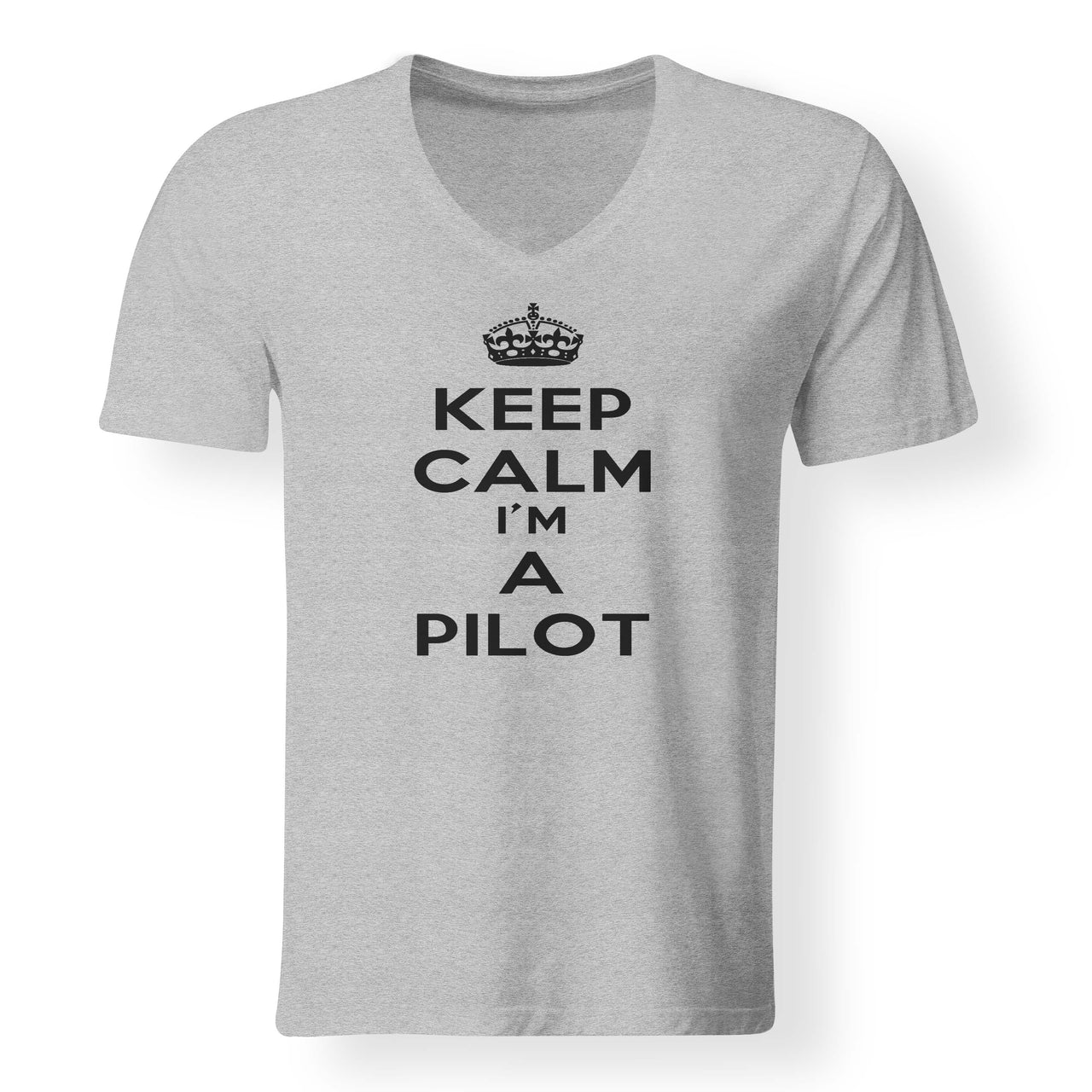 Keep Calm I'm a Pilot Designed V-Neck T-Shirts