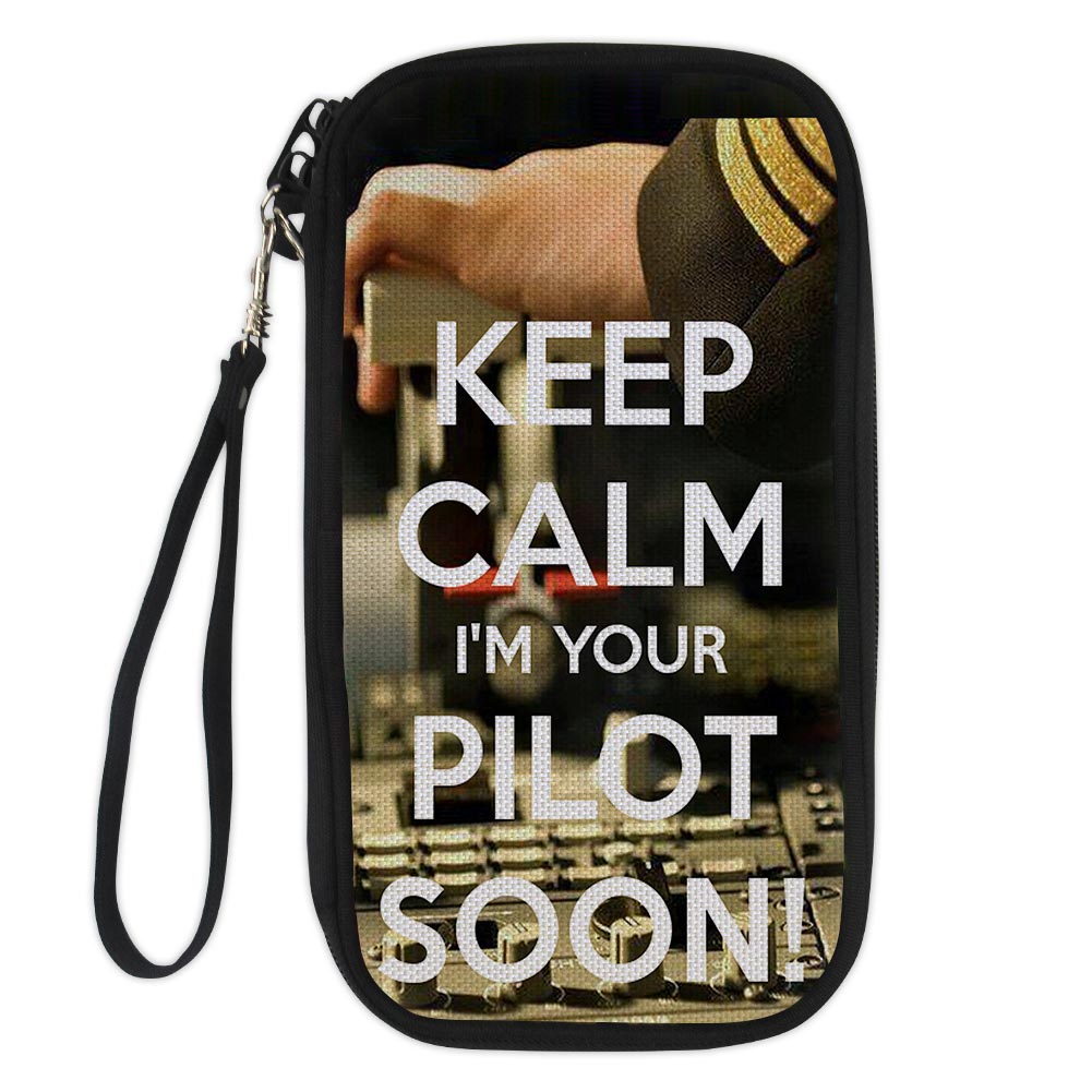 Keep Calm I'm your Pilot Soon Designed Travel Cases & Wallets