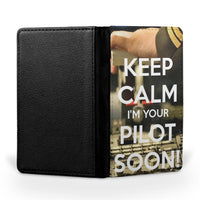 Thumbnail for Keep Calm I'm your Pilot Soon Printed Passport & Travel Cases