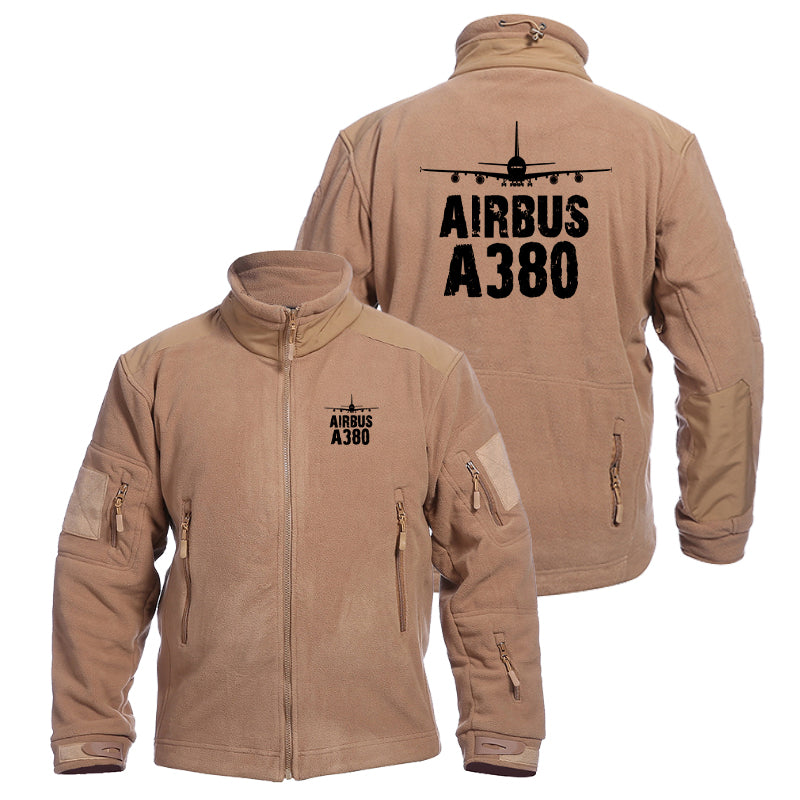 Airbus A380 & Plane Designed Fleece Military Jackets (Customizable)