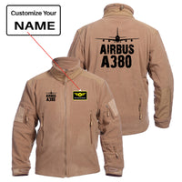 Thumbnail for Airbus A380 & Plane Designed Fleece Military Jackets (Customizable)