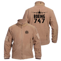 Thumbnail for Boeing 747 & Plane Designed Fleece Military Jackets (Customizable)