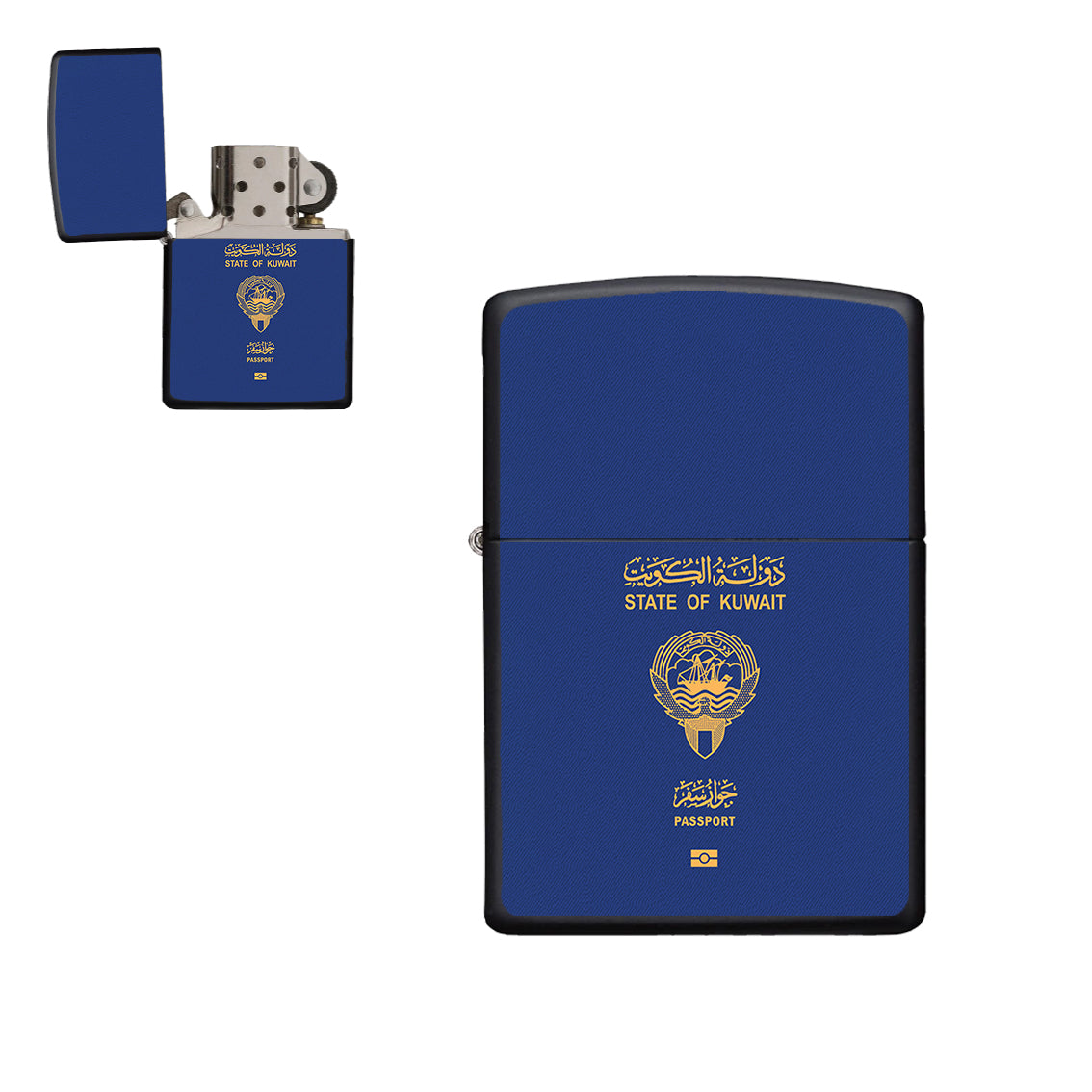 Kuwait Passport Designed Metal Lighters