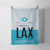 Thumbnail for LAX - Los Angles Airport Tag Designed Towels