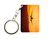 Thumbnail for Landing Aircraft During Sunset Designed Key Chains