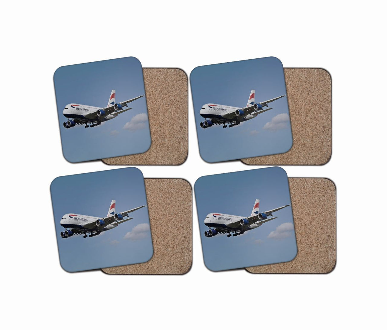 Landing British Airways A380 Designed Coasters