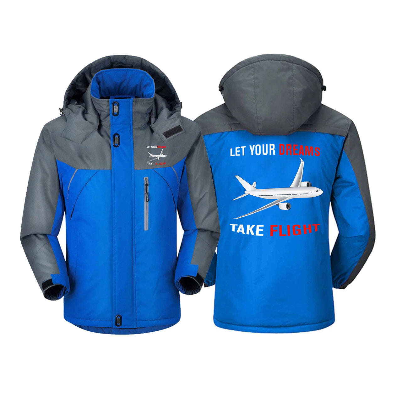 Let Your Dreams Take Flight Designed Thick Winter Jackets