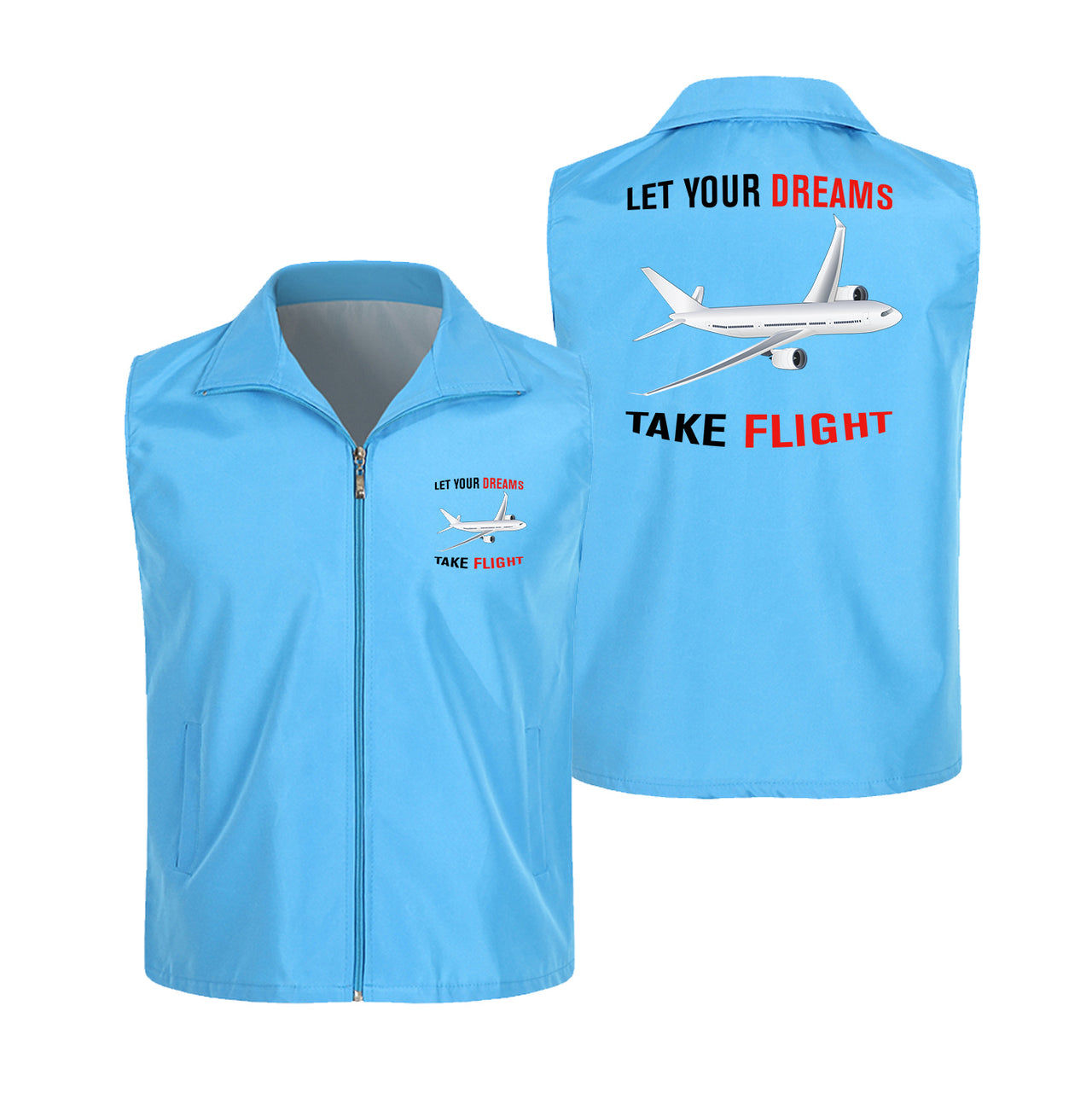 Let Your Dreams Take Flight Designed Thin Style Vests
