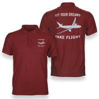 Thumbnail for Let Your Dreams Take Flight Designed Double Side Polo T-Shirts