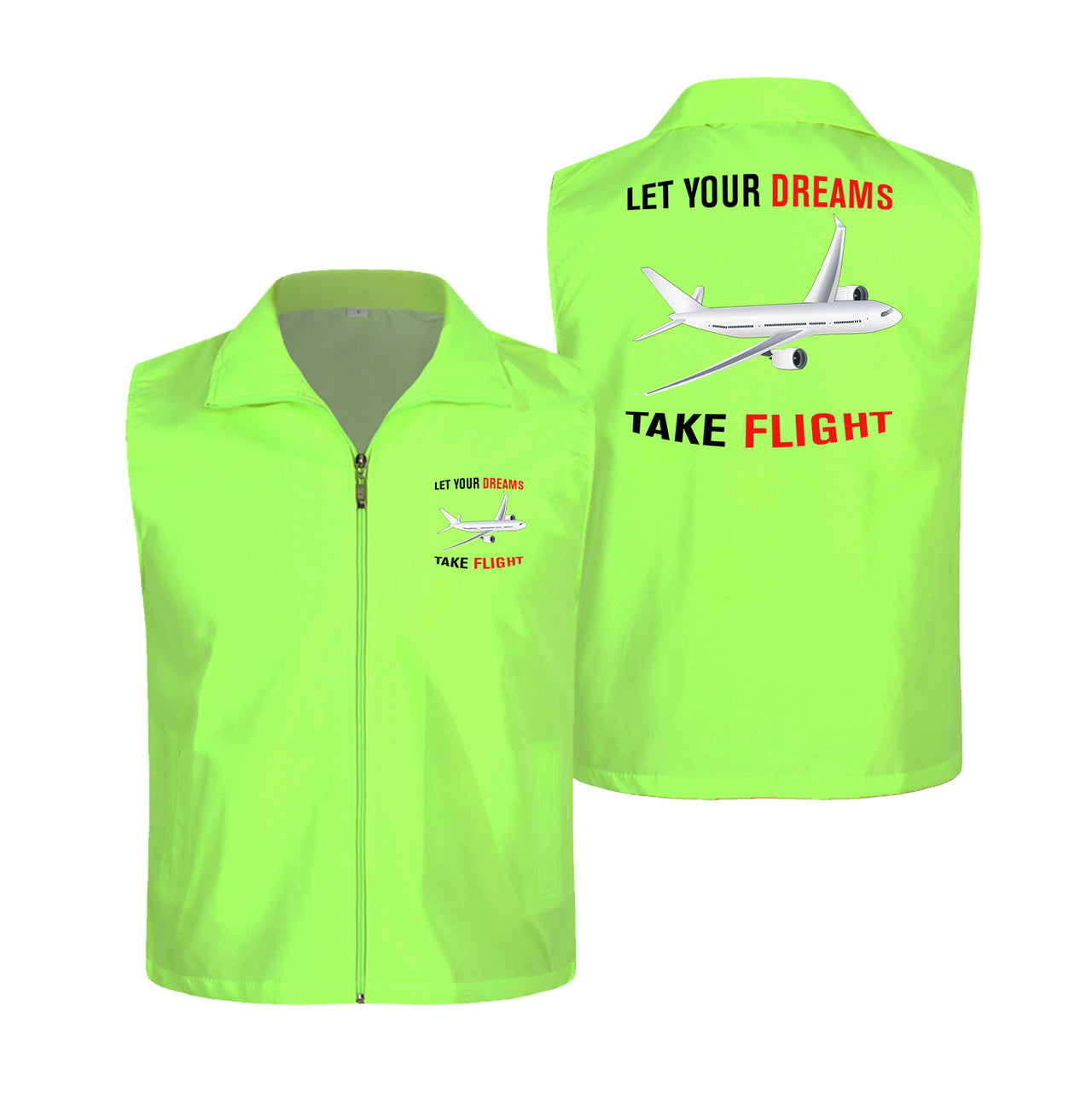 Let Your Dreams Take Flight Designed Thin Style Vests