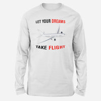 Thumbnail for Let Your Dreams Take Flight Designed Long-Sleeve T-Shirts