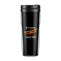 Thumbnail for Life is a journey Enjoy the Flight Designed Travel Mugs