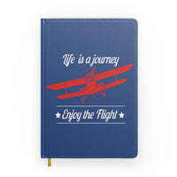 Thumbnail for Life is a journey Enjoy the Flight Designed Notebooks