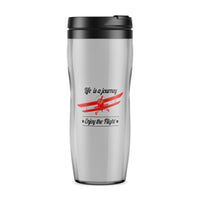 Thumbnail for Life is a journey Enjoy the Flight Designed Travel Mugs
