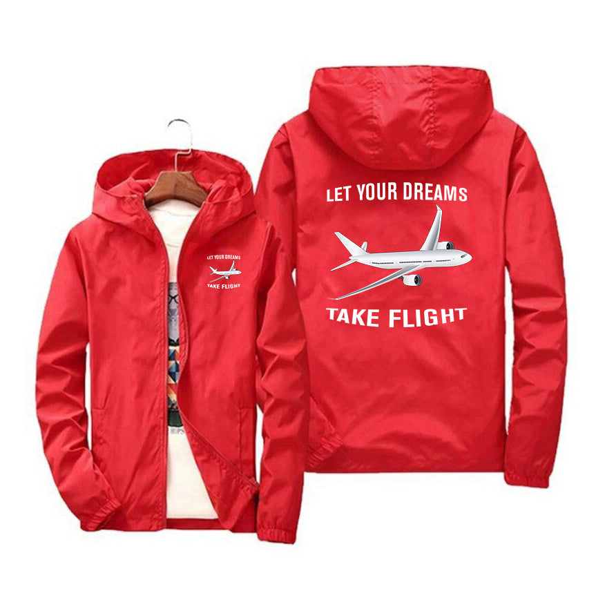 Let Your Dreams Take Flight Designed Windbreaker Jackets
