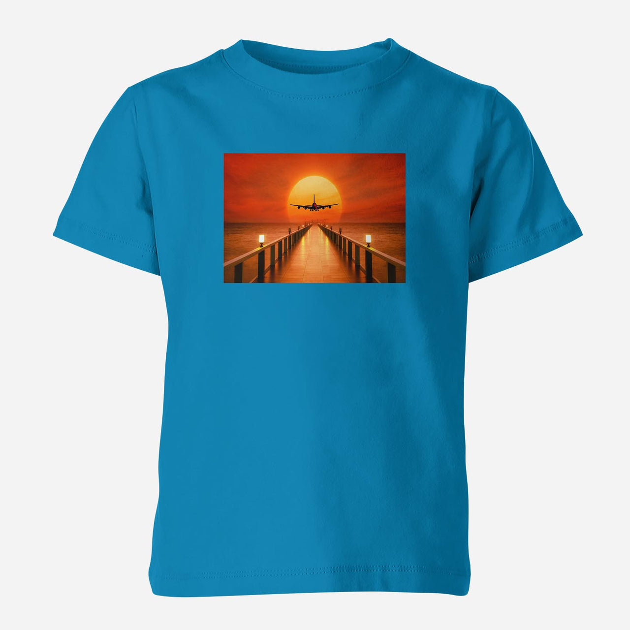 Airbus A380 Towards Sunset Designed Children T-Shirts