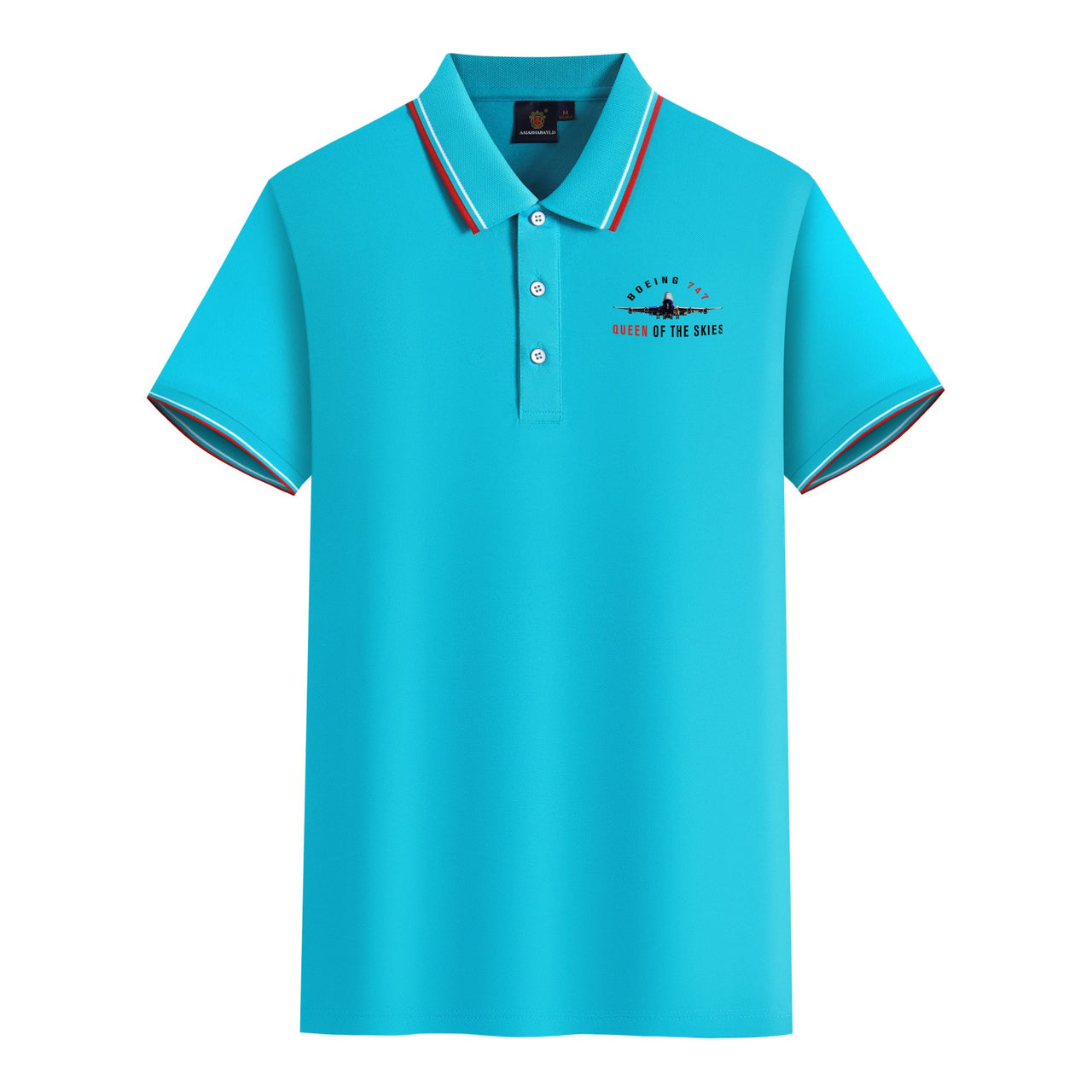 Boeing 747 Queen of the Skies Designed Stylish Polo T-Shirts
