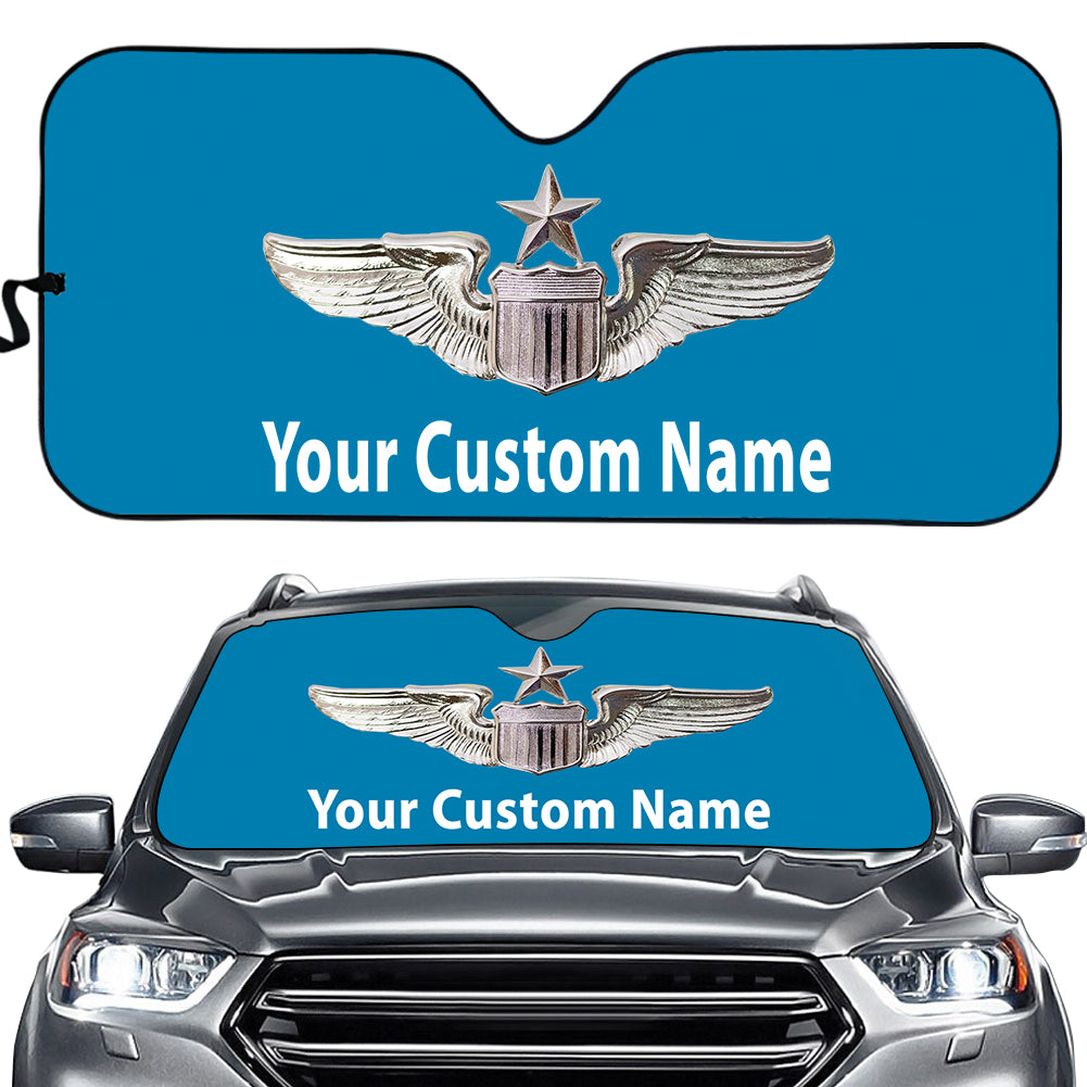 Custom Name (US Air Force & Star) Designed Car Sun Shade