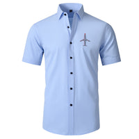 Thumbnail for Airplane Shape Aviation Alphabet Designed Short Sleeve Shirts