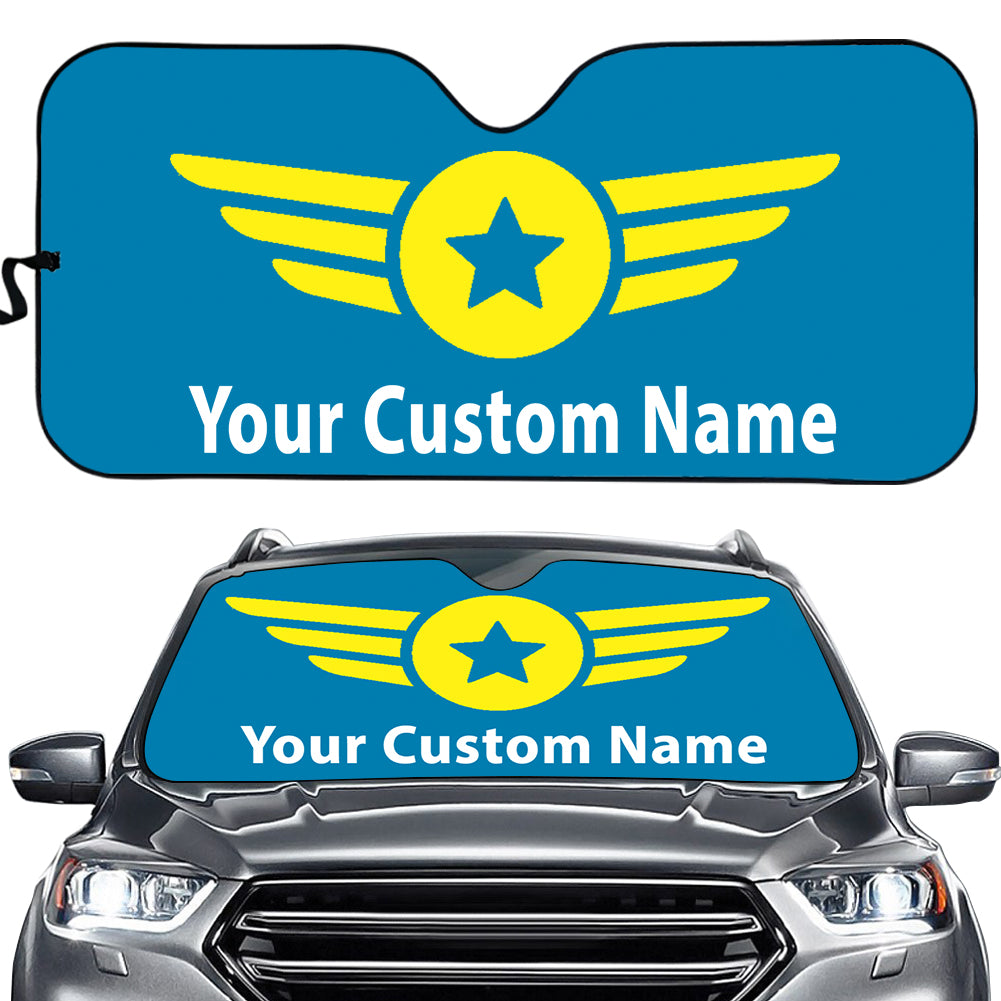 Custom Name (Badge 4) Designed Car Sun Shade