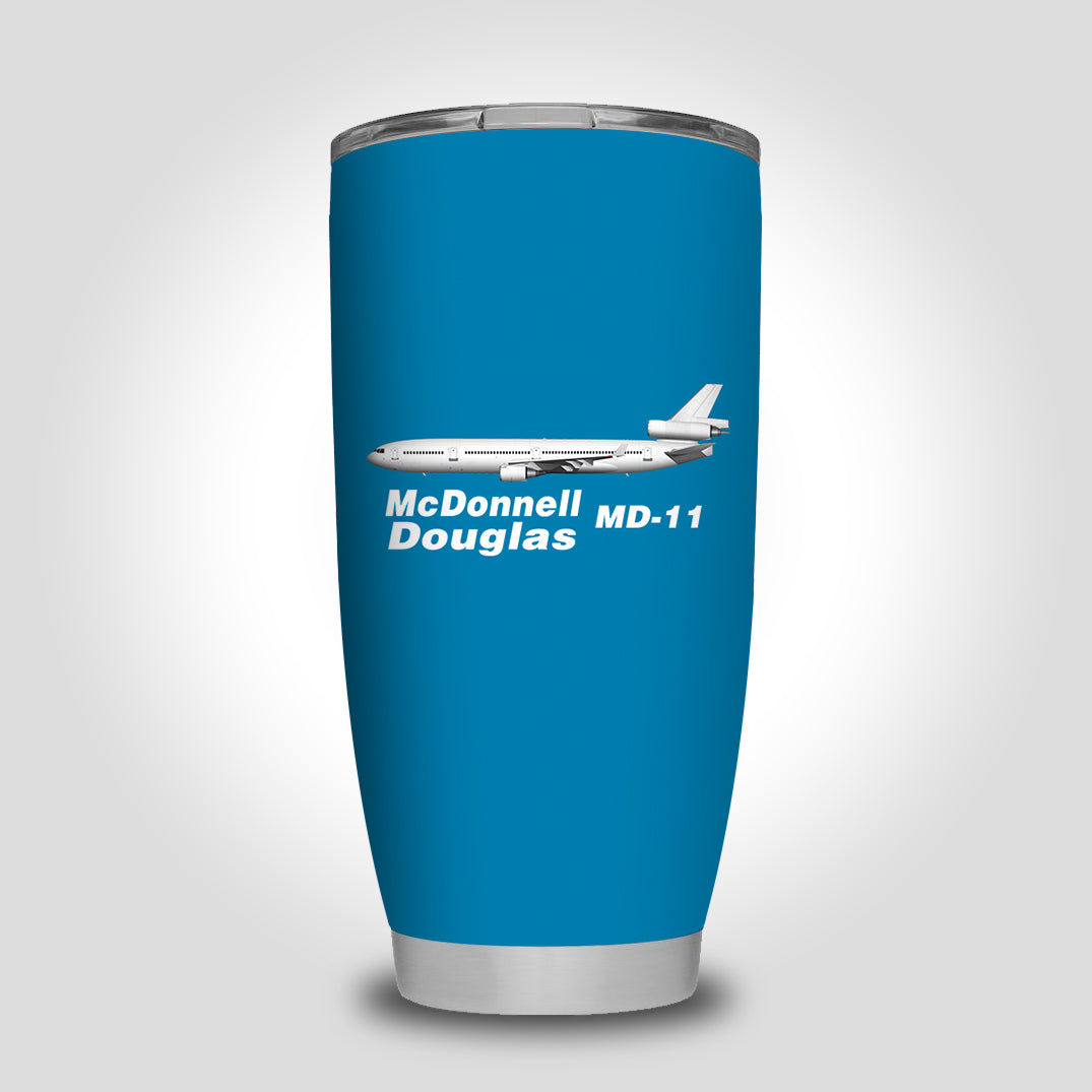 The McDonnell Douglas MD-11 Designed Tumbler Travel Mugs