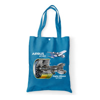 Thumbnail for Airbus A380 & GP7000 Engine Designed Tote Bags