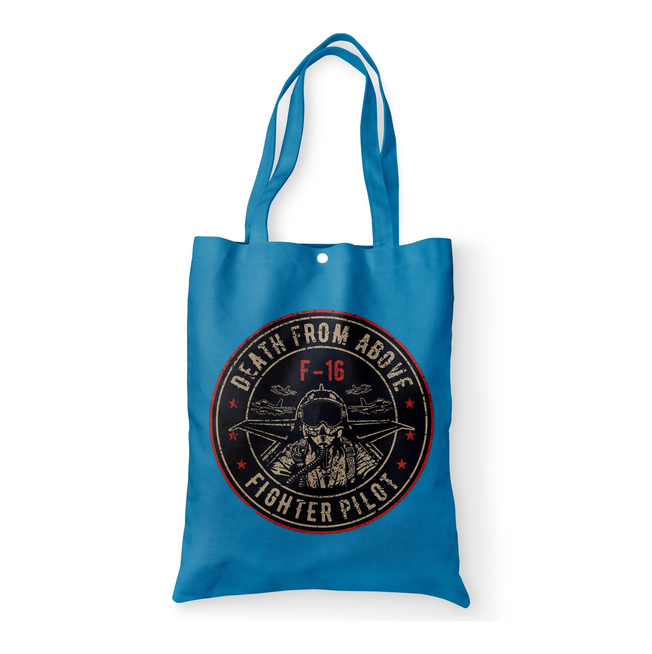 Fighting Falcon F16 - Death From Above Designed Tote Bags