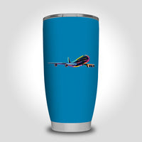 Thumbnail for Multicolor Airplane Designed Tumbler Travel Mugs