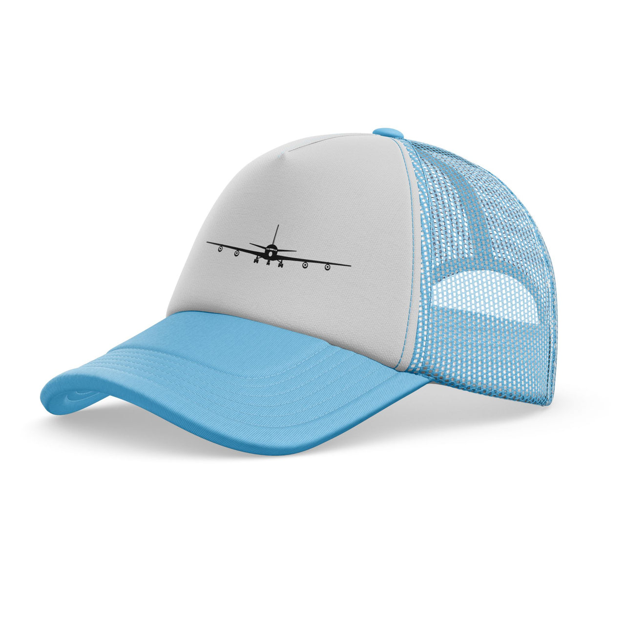 Boeing 707 Silhouette Designed Trucker Caps & Hats