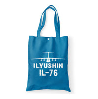 Thumbnail for ILyushin IL-76 & Plane Designed Tote Bags