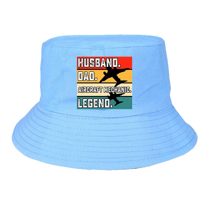 Husband & Dad & Aircraft Mechanic & Legend Designed Summer & Stylish Hats