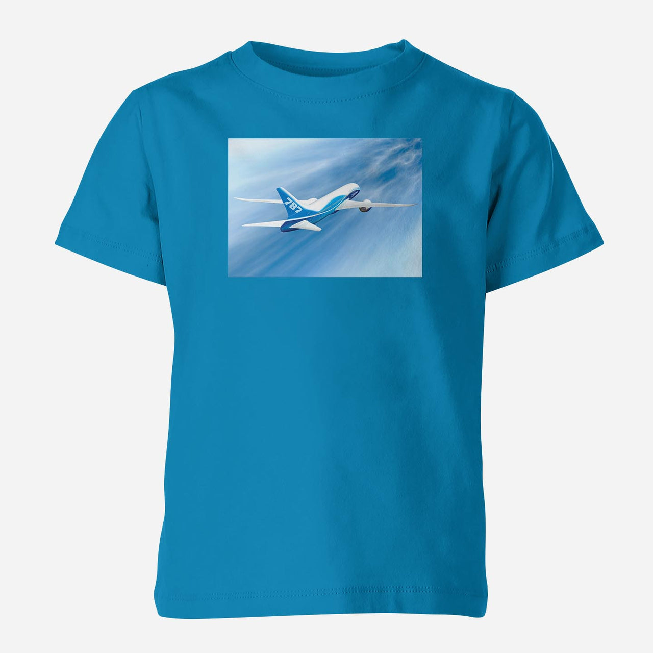 Beautiful Painting of Boeing 787 Dreamliner Designed Children T-Shirts