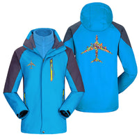 Thumbnail for Colourful Airplane Designed Thick Skiing Jackets