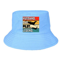 Thumbnail for Husband & Dad & Pilot & Legend Designed Summer & Stylish Hats