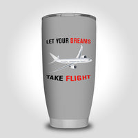 Thumbnail for Let Your Dreams Take Flight Designed Tumbler Travel Mugs