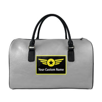 Thumbnail for Custom Name (Special Badge) Designed Leather Travel Bag