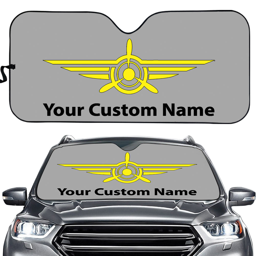 Custom Name (Badge 3) Designed Car Sun Shade