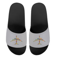 Thumbnail for Colourful Airplane Designed Sport Slippers