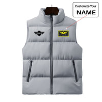 Thumbnail for Born To Fly & Badge Designed Puffy Vests