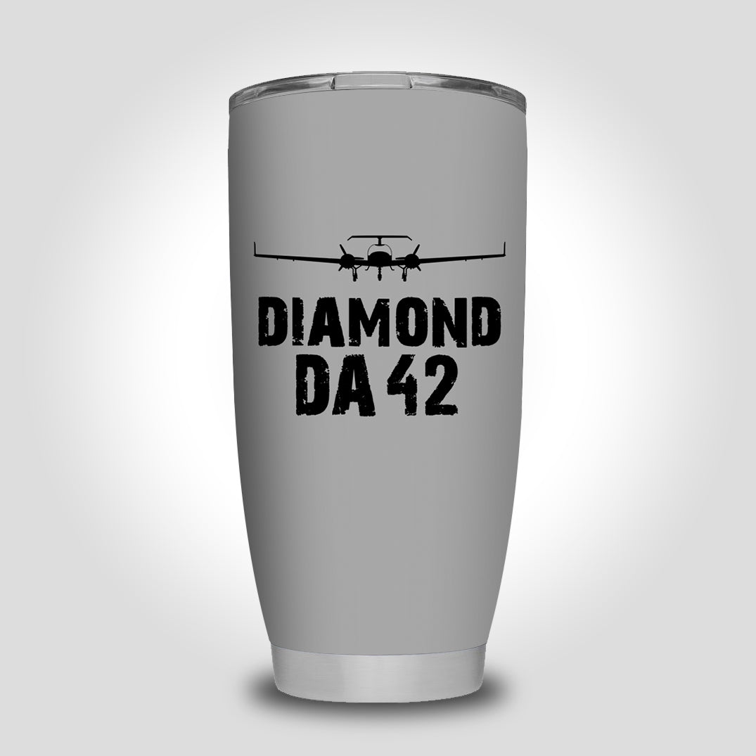 Diamond DA42 & Plane Designed Tumbler Travel Mugs