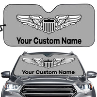 Thumbnail for Custom Name (Military Badge ) Designed Car Sun Shade