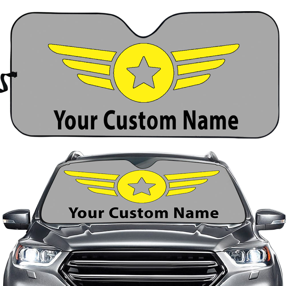Custom Name (Badge 4) Designed Car Sun Shade