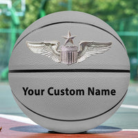 Thumbnail for Custom Name (US Air Force & Star) Designed Basketball
