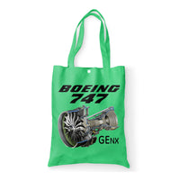 Thumbnail for Boeing 747 & GENX Engine Designed Tote Bags