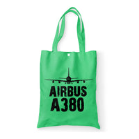 Thumbnail for Airbus A380 & Plane Designed Tote Bags