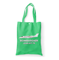 Thumbnail for The Bombardier Learjet 75 Designed Tote Bags
