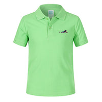 Thumbnail for Multicolor Airplane Designed Children Polo T-Shirts
