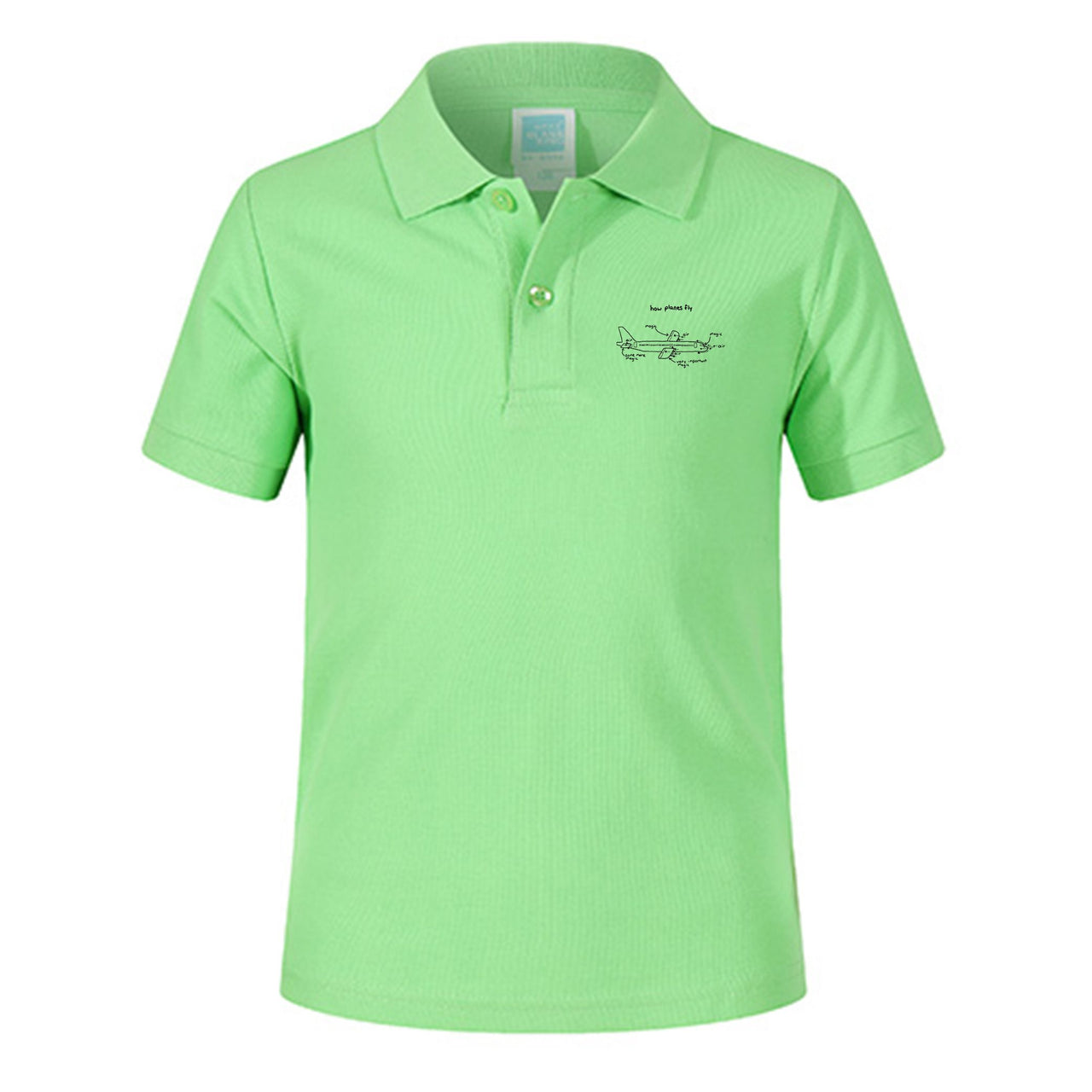 How Planes Fly Designed Children Polo T-Shirts