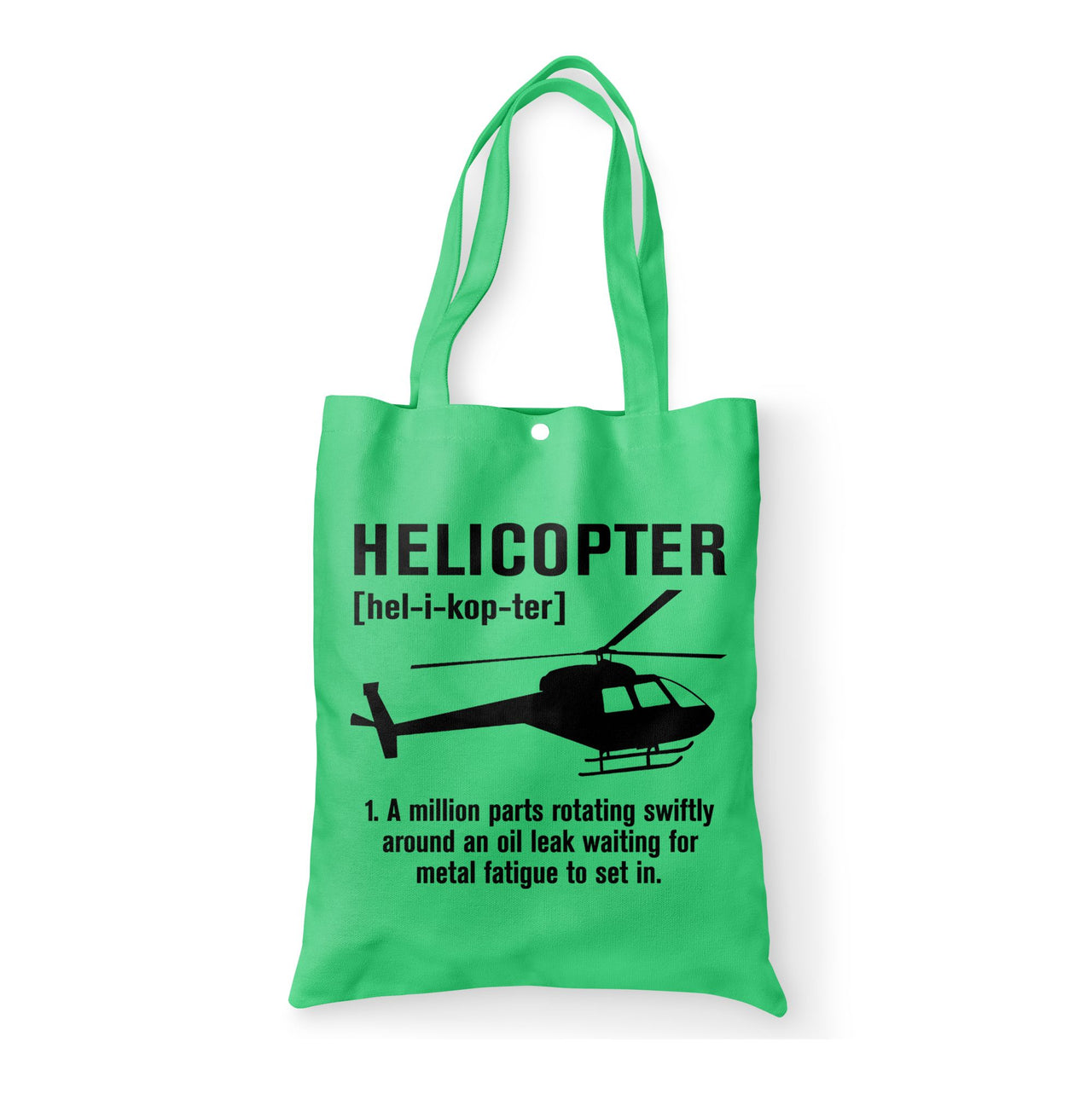 Helicopter [Noun] Designed Tote Bags